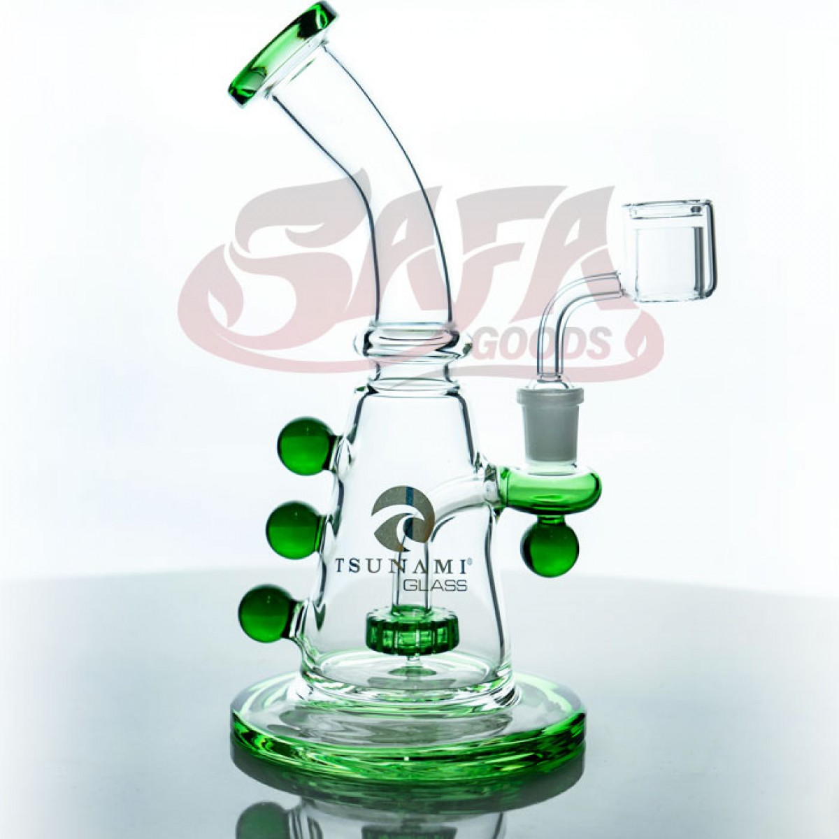 Tsunami 9" Showerhead Marble Concentrate Rig Waterpipe